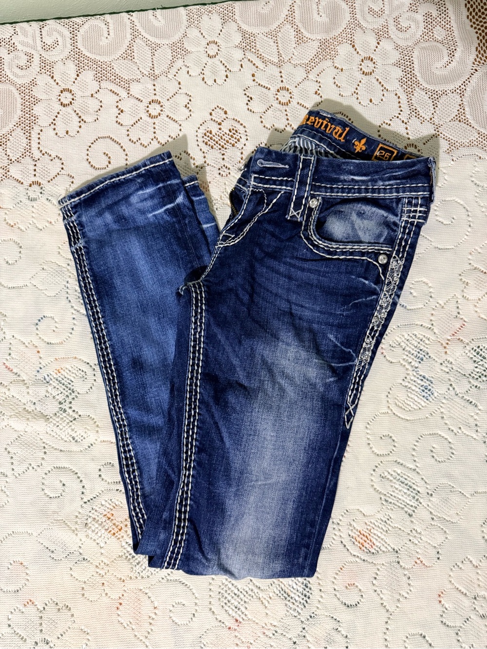 Miss Me  Dark Blue Distressed Jeans
